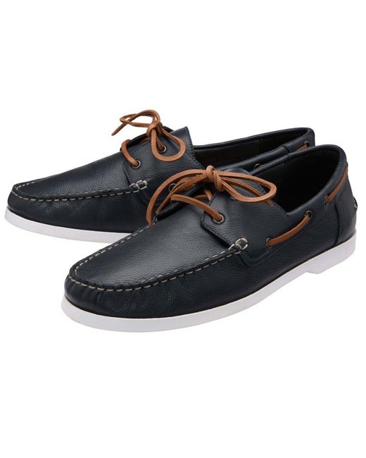 Frank Wright Blue Reaney Boat Shoes for men