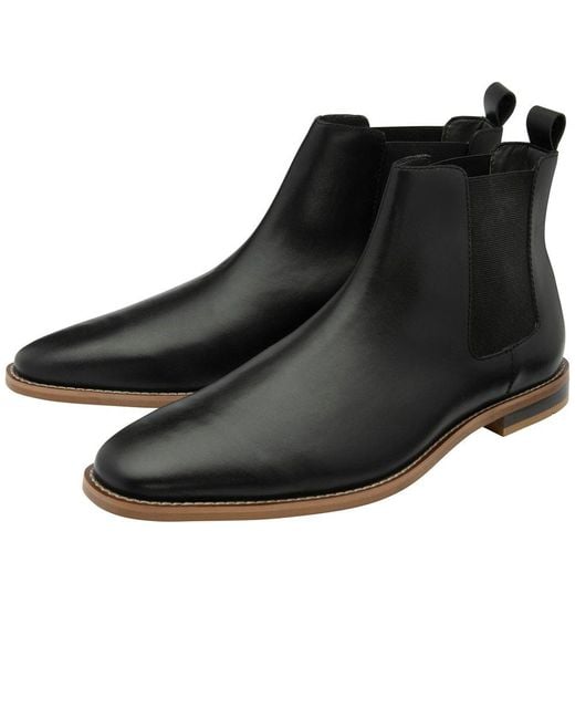 Frank Wright Black Armstrong Chelsea Boots for men