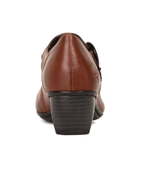 Rieker Brown Twirl Mary Jane Court Shoes