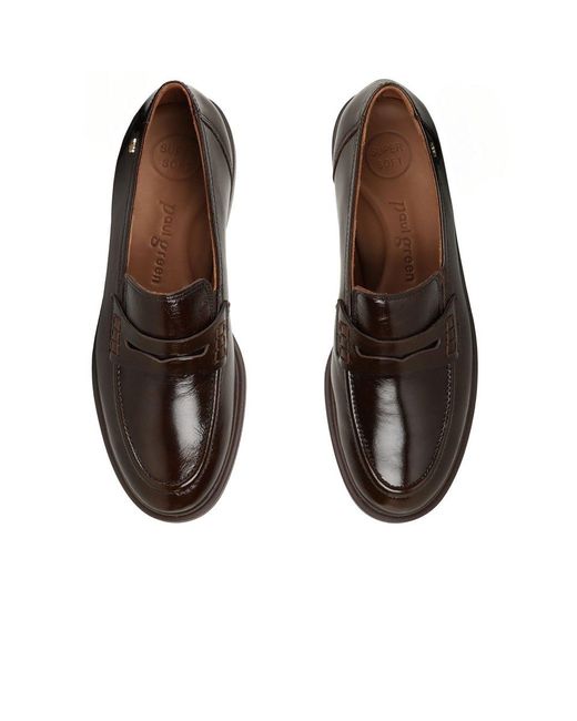 Paul Green Brown Halle Penny Loafers