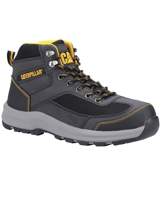 Caterpillar Gray Elmore Mid Safety Hiking Boots for men