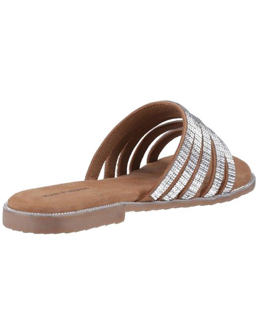 Hush Puppies Brown Paris Slide Sandals