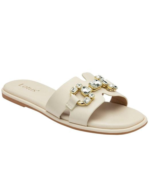 Lotus White Fano Sandals