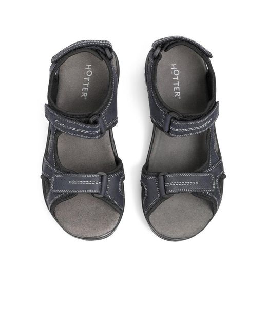 Hotter Black Lorenzo Sandals for men