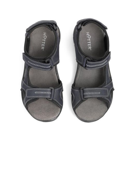Hotter Black Lorenzo Sandals for men
