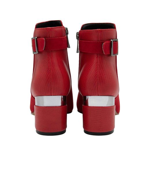 Lotus Red Andrea Ankle Boots