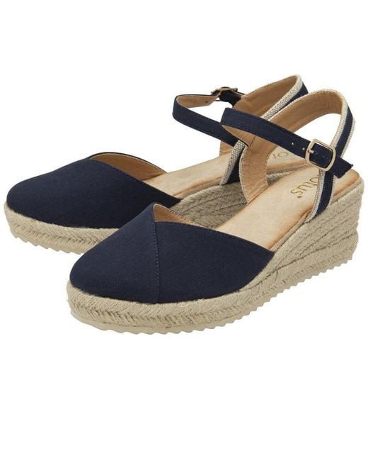 Lotus Blue Bronya Espadrille Wedges