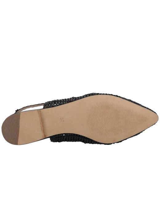 Hush Puppies Black Dalia Slingback Ballerina Shoes