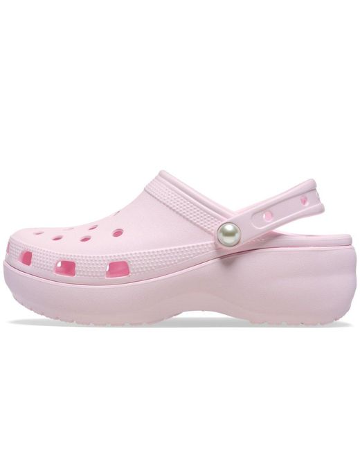 CROCSTM Pink Classic Platform Clogs