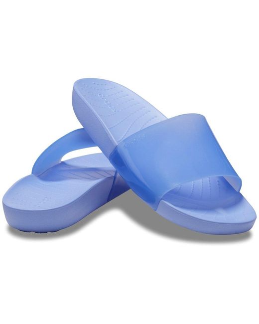 CROCSTM Blue Splash Glossy Slides