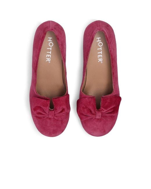 Hotter Red Donna Extra Wide Court Shoes