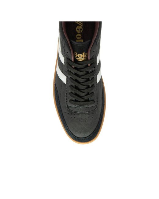 Gola Black Contact Leather Trainers Size: 6 for men