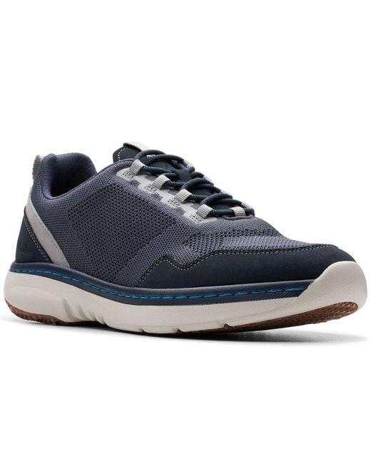 Clarks Blue Pro Knit Trainers Size: 8 for men