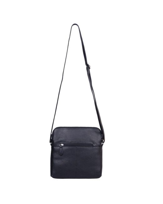 Lakeland Leather Black Raven Cross Body Bag