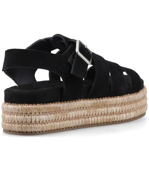 Hush Puppies Black Rosetta Gladiator Sandals