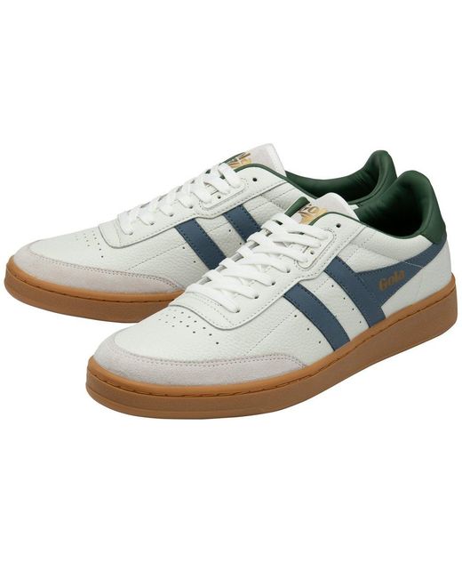 Gola White Contact Leather Trainers for men