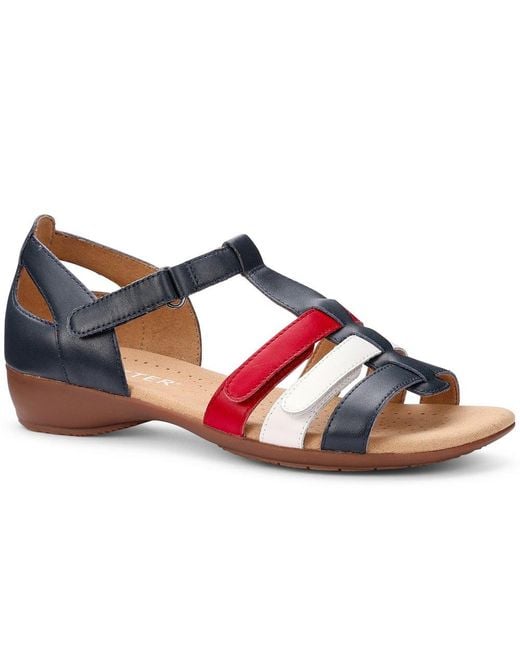 Hotter Blue Solei Wide Sandals
