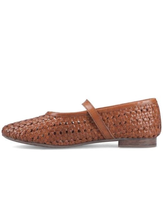 Hush Puppies Brown Delaney Woven Mary Jane Shoes