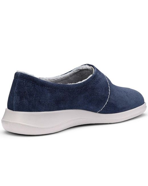 Hotter Blue Wrap Slippers