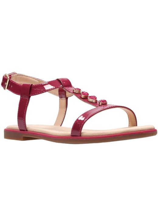 Clarks Multicolor Bay Blossom Womens Patent Sandals