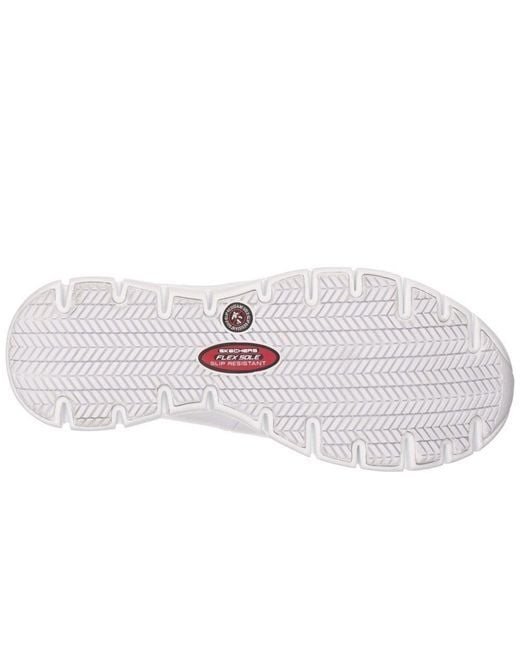 Skechers White Sure Track Slip On Sports Shoes