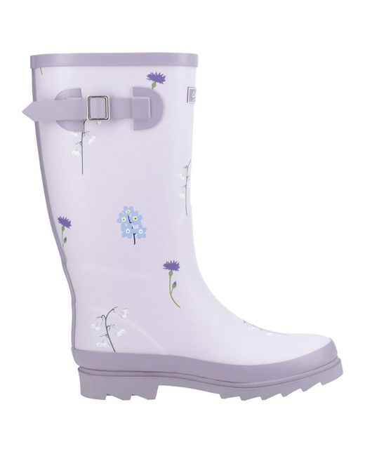 Cotswold Purple Wildflower Tall Wellingtons