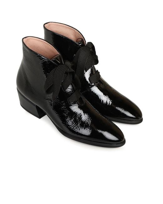 Hispanitas Black Verona Lace Up Ankle Boots