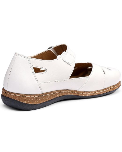 Hotter White Devi Mary Jane Shoes