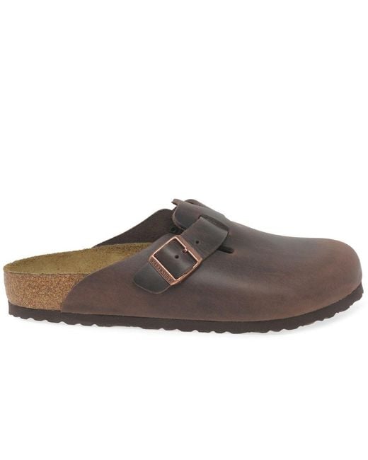Birkenstock Brown Boston Mule Sandals for men