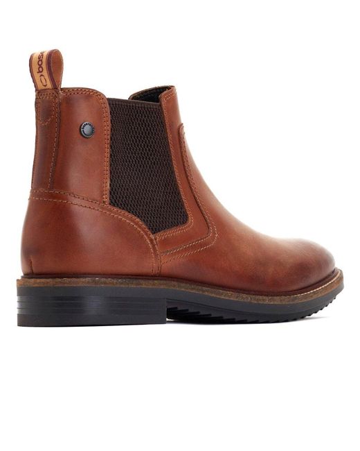 Base London Brown Dandridge Chelsea Boots for men