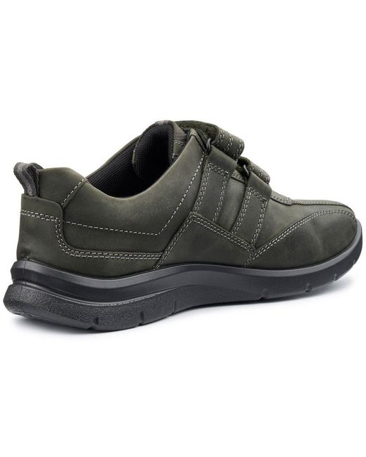 Hotter Black Energise Riptape Casual Shoe for men