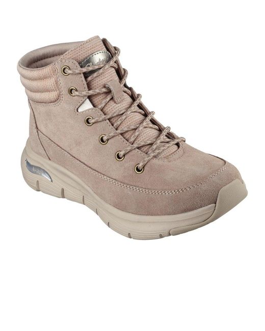 Skechers Arch Fit Smooth Comfy Chill Hiking Boots in Grey | Lyst Canada