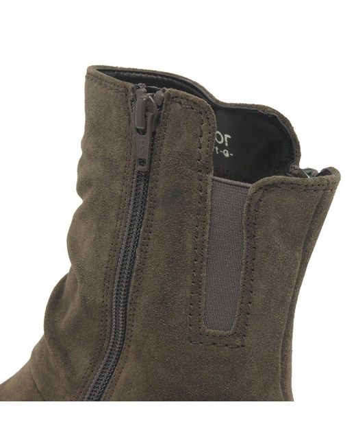 Gabor Brown Zola Biker Boots