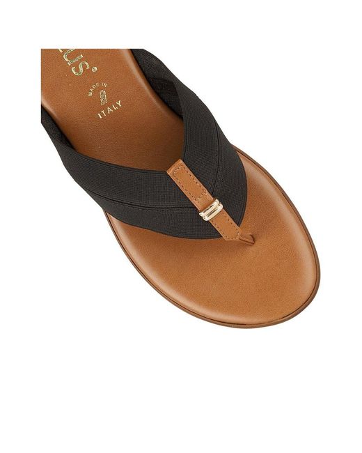 Lotus Brown Erminia Toe Post Sandals