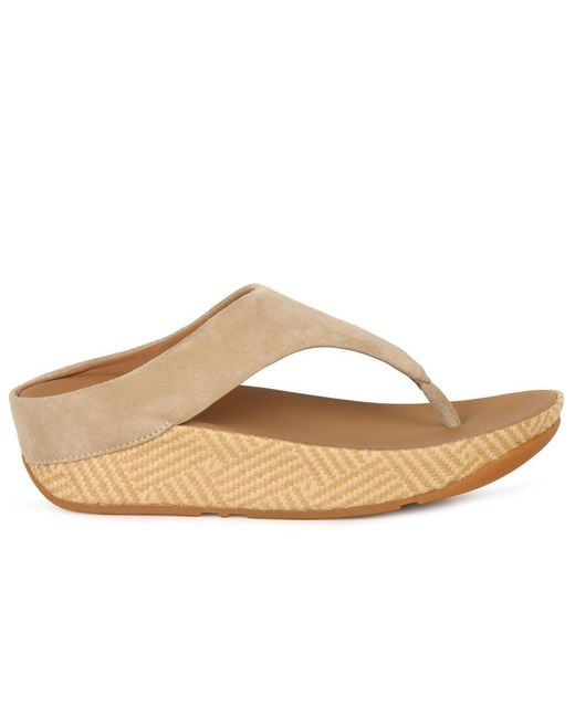 Fitflop Brown Lulu Lux Graphic Weave Sandals