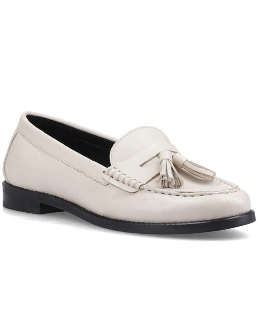 Hush Puppies White Connie Tassel Loafers