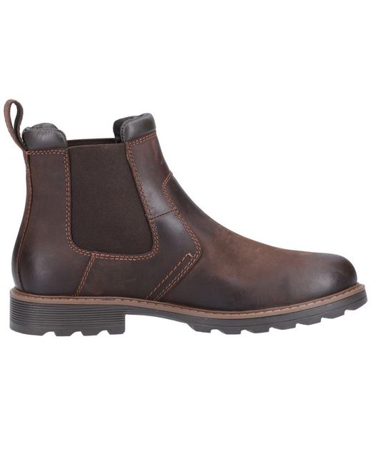 Cotswold Brown Chunky Leather Chelsea Boots for men
