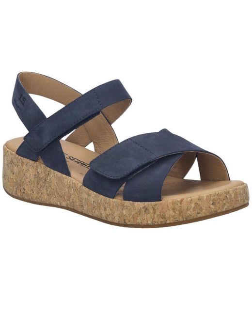 Josef Seibel Blue Evita 03 Wedge Sandals