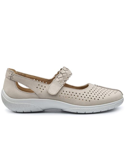 Hotter White Quake Ii Extra Wide Mary Jane Shoes