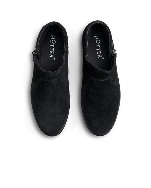 Hotter Black Ludlow Ankle Boots