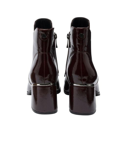 Lotus Brown Paisley Ankle Boots
