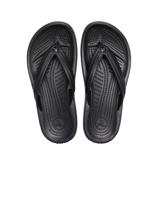 CROCSTM Black Crocband Flip Toe Post Sandals