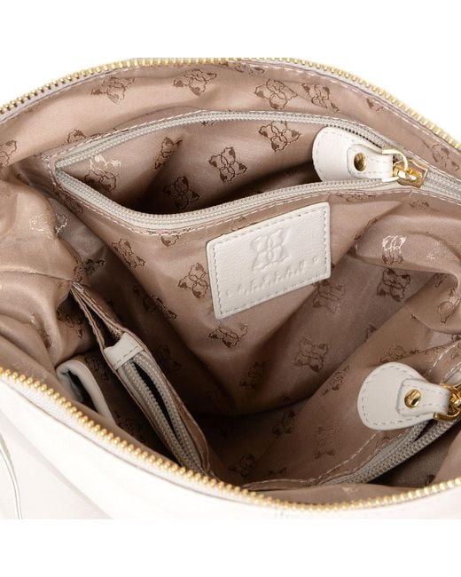 Lakeland Leather White Cartmel Crossbody Handbag