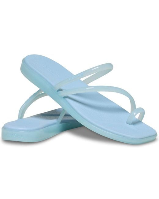 CROCSTM Blue Miami Jelly Toe Loop Sandals