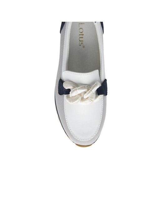 Lotus White Lorrian Loafers
