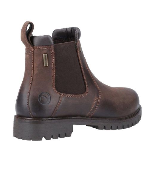 Cotswold Brown Pamington Leather Chelsea Ankle Boots