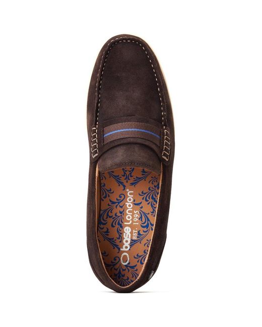 Base London Blue Drum Loafer for men