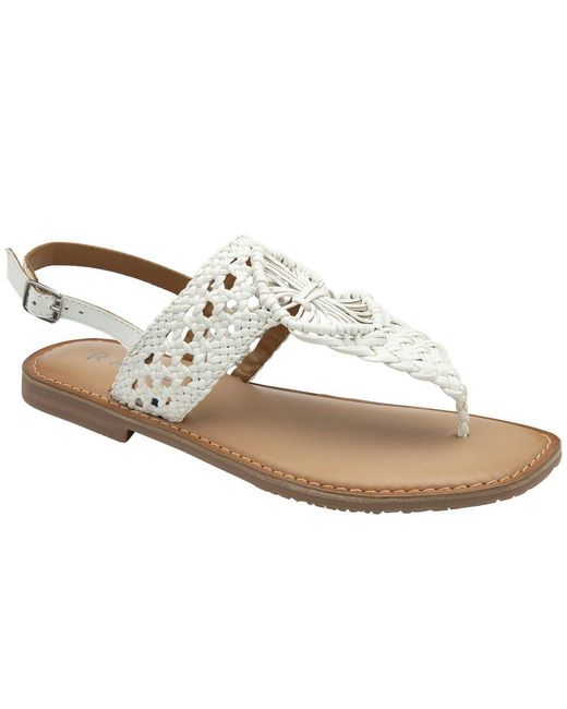 Ravel White Roxby Toe Post Sandals