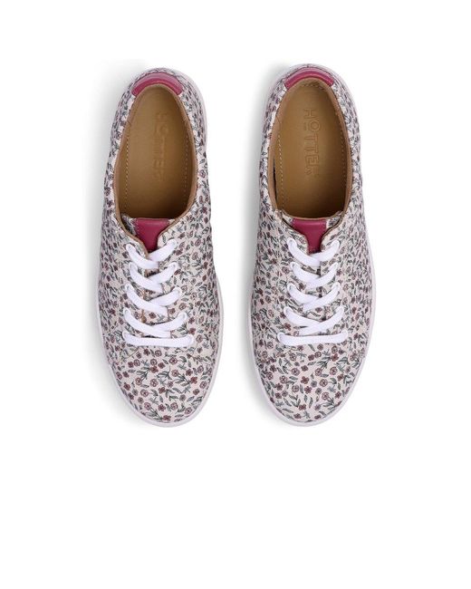 Hotter White Molly Wide Fit Trainers