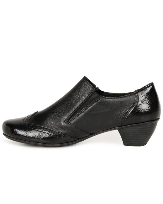 Rieker Black Treat High Cut Court Shoes